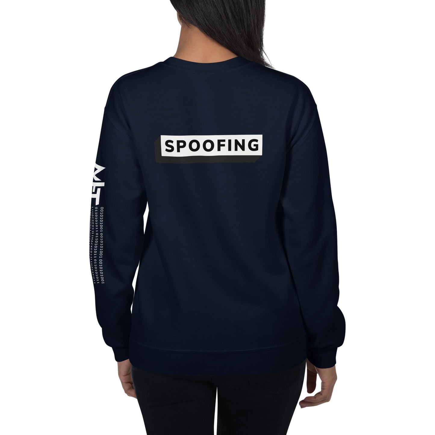 Spoofing - Unisex Sweatshirt (back print) by DarkByteGear