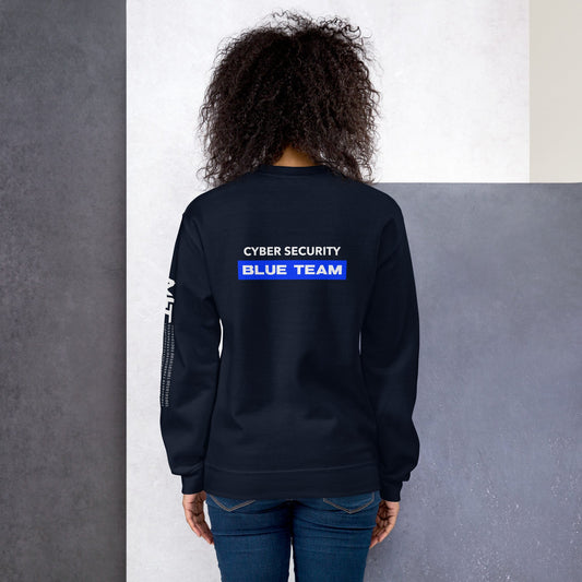 Cyber Security Blue Team V9 - Unisex Sweatshirt ( Back Print ) by DarkByteGear