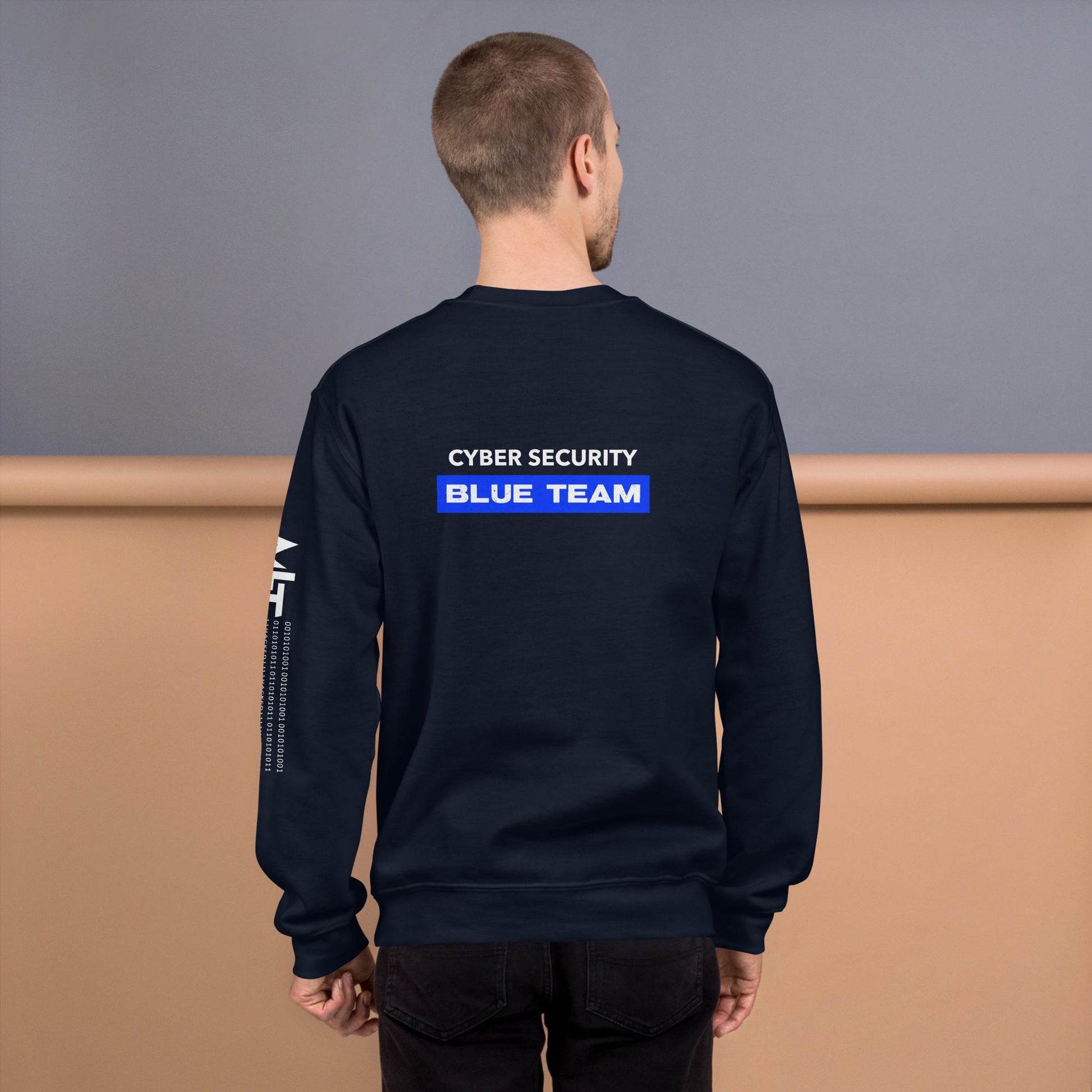 Cyber Security Blue Team V9 - Unisex Sweatshirt ( Back Print ) by DarkByteGear