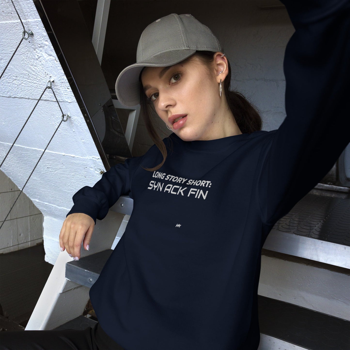 Long story short - Syn Ack Fin - Unisex Sweatshirt by DarkByteGear