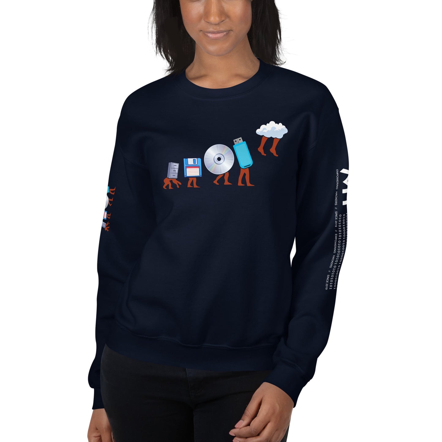 Evolution of data storage - Unisex Sweatshirt by DarkByteGear