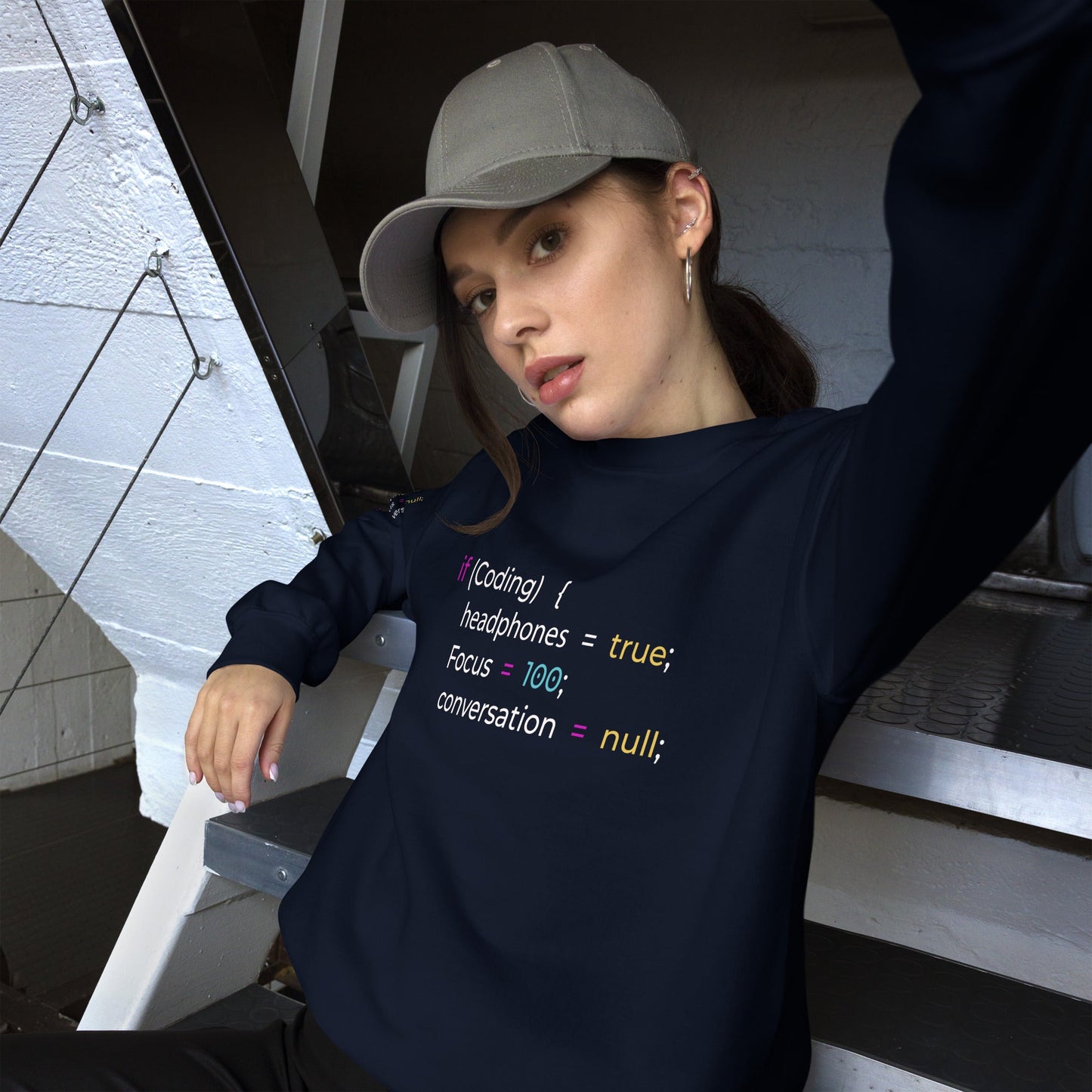If coding headphones true focus 100 conversation null - Unisex Sweatshirt by DarkByteGear
