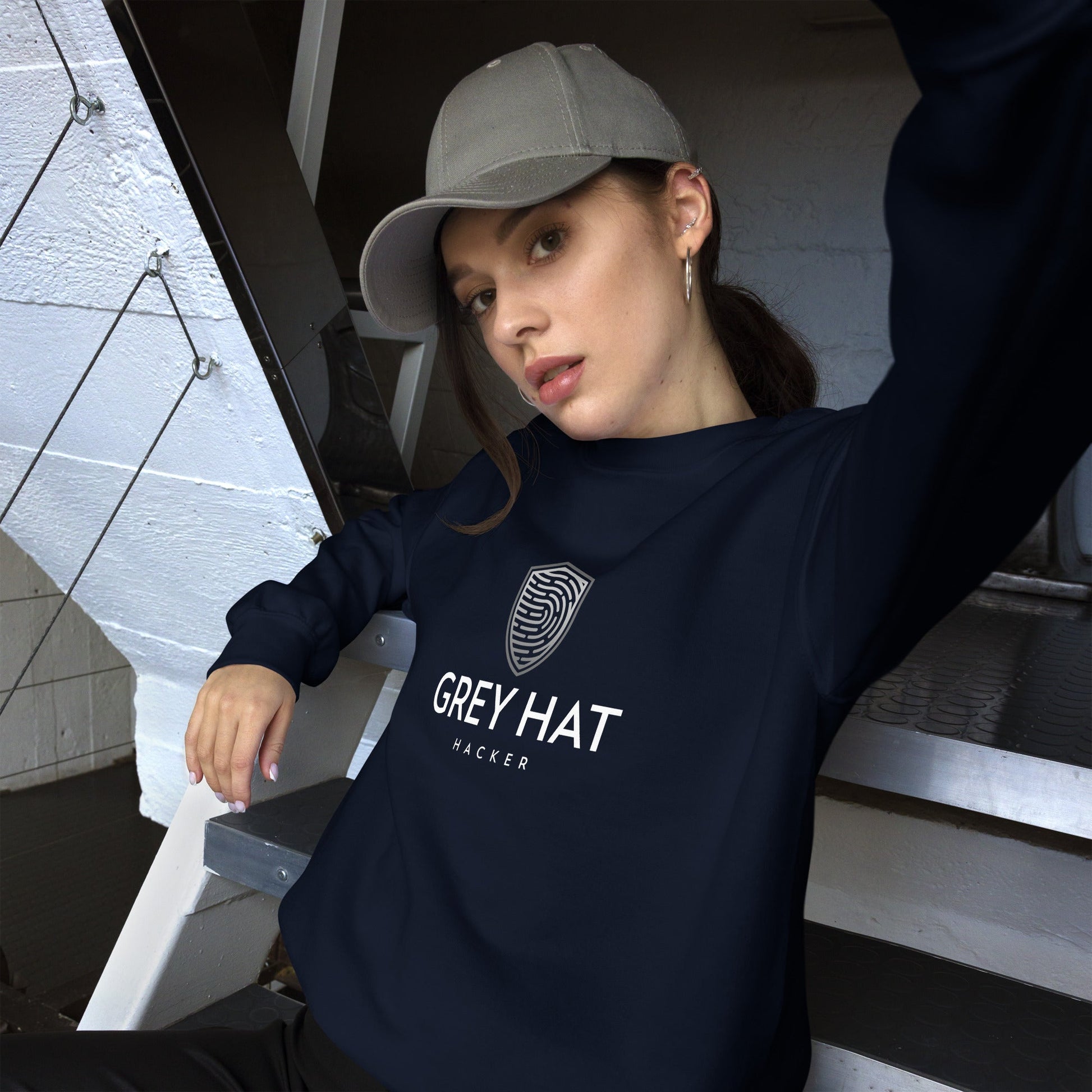 Grey Hat Hacker - Unisex Sweatshirt by DarkByteGear