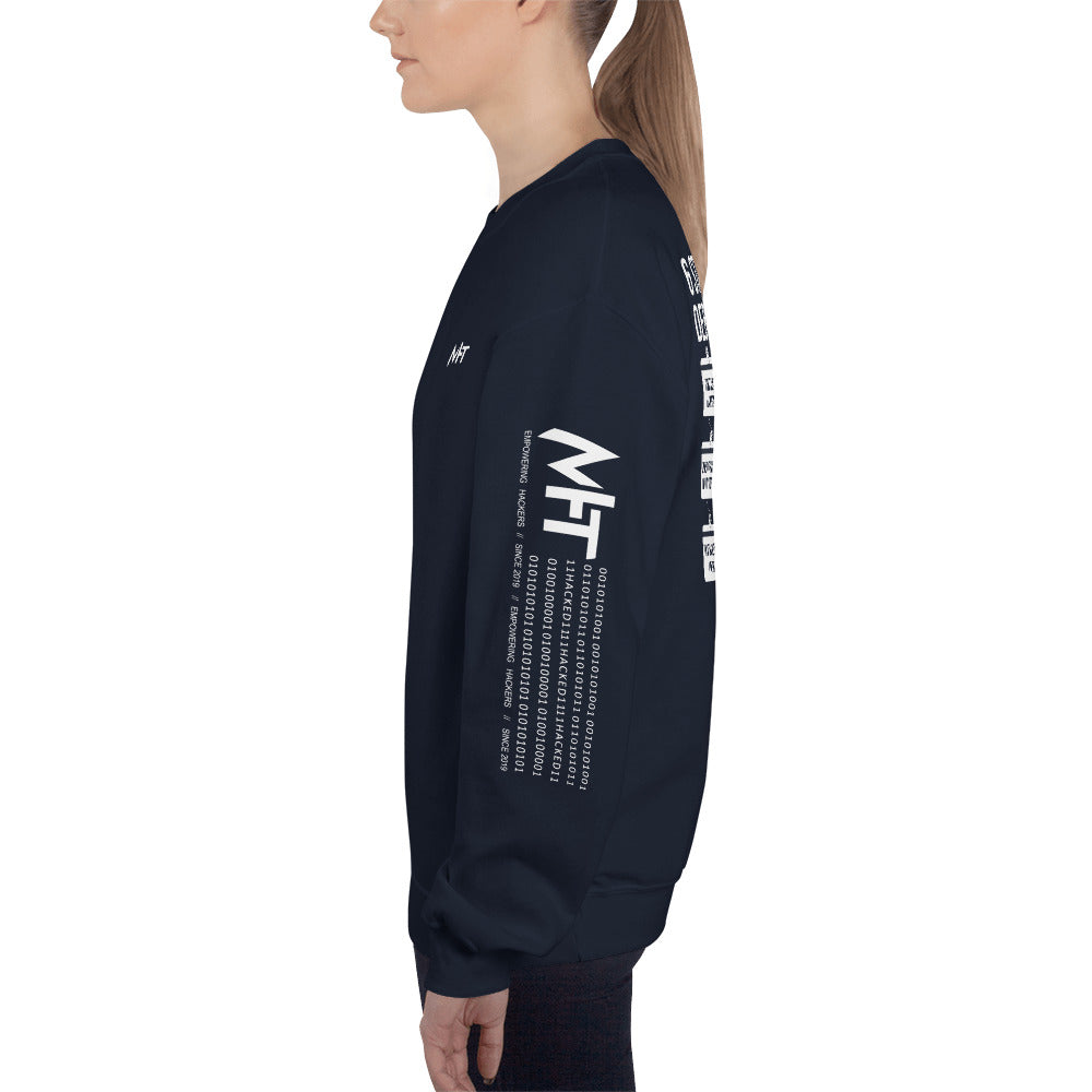 6 Stages of Debugging - Unisex Sweatshirt (back print) by DarkByteGear
