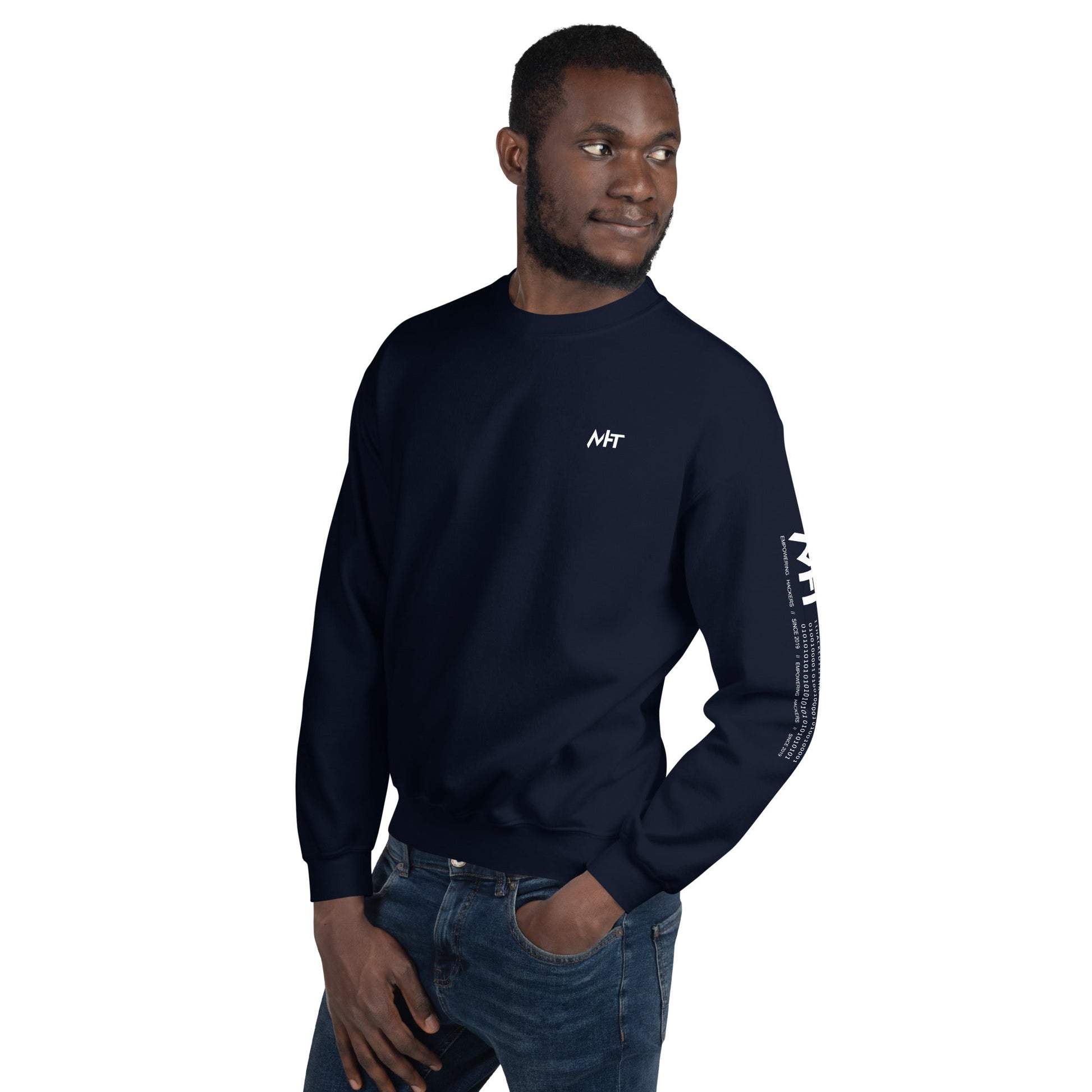 Nacho Average Bitcoiner Unisex Sweatshirt ( Back Print ) by DarkByteGear