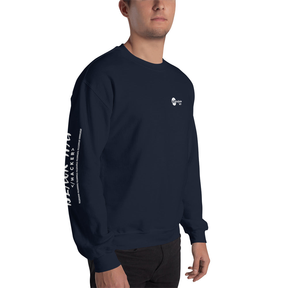 Black Hat Hacker V2 - Unisex Sweatshirt (all sides print) by DarkByteGear