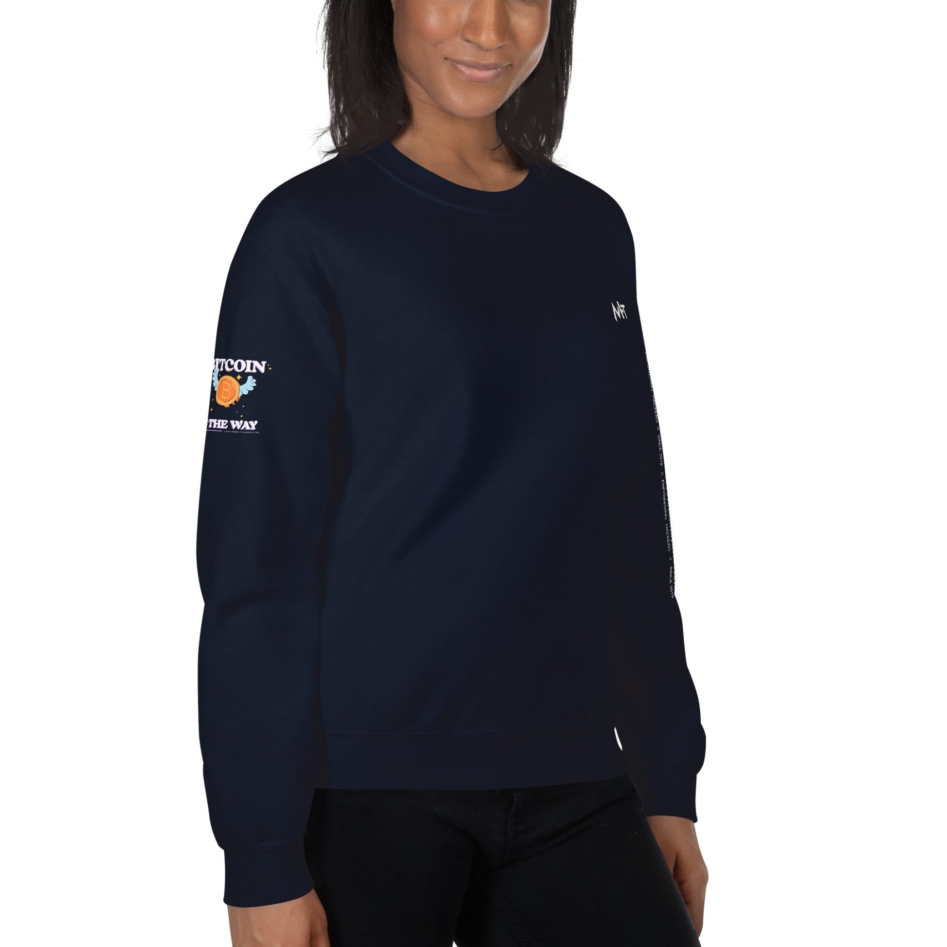 Bitcoin is the way - Unisex Sweatshirt (back print) by DarkByteGear