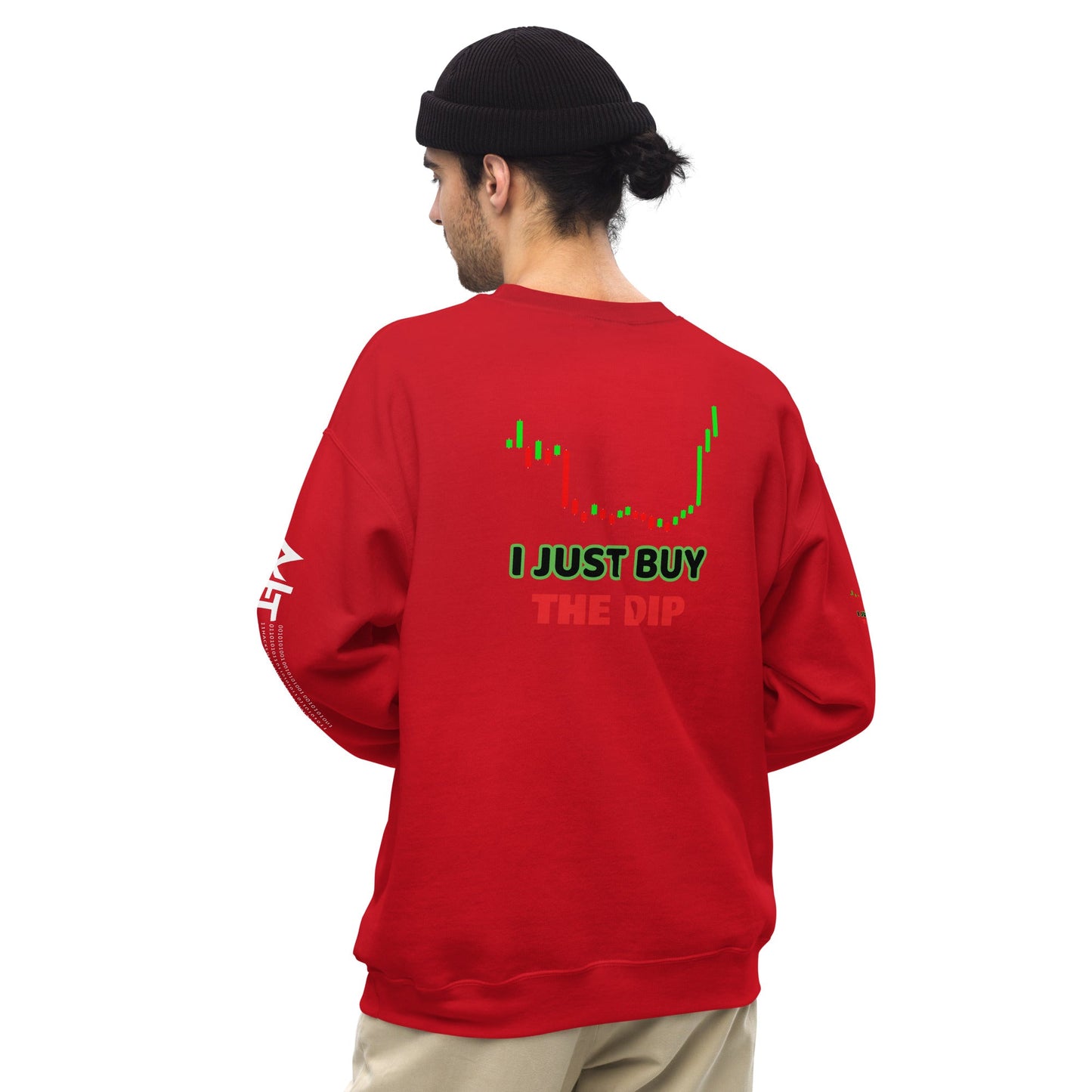 I just Buy the Dip - Unisex Sweatshirt (back print) by DarkByteGear