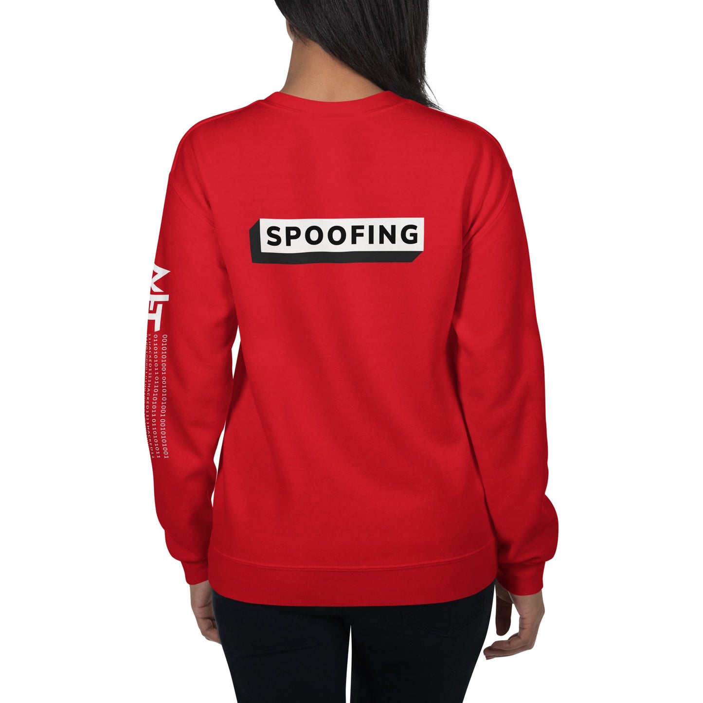 Spoofing - Unisex Sweatshirt (back print) by DarkByteGear