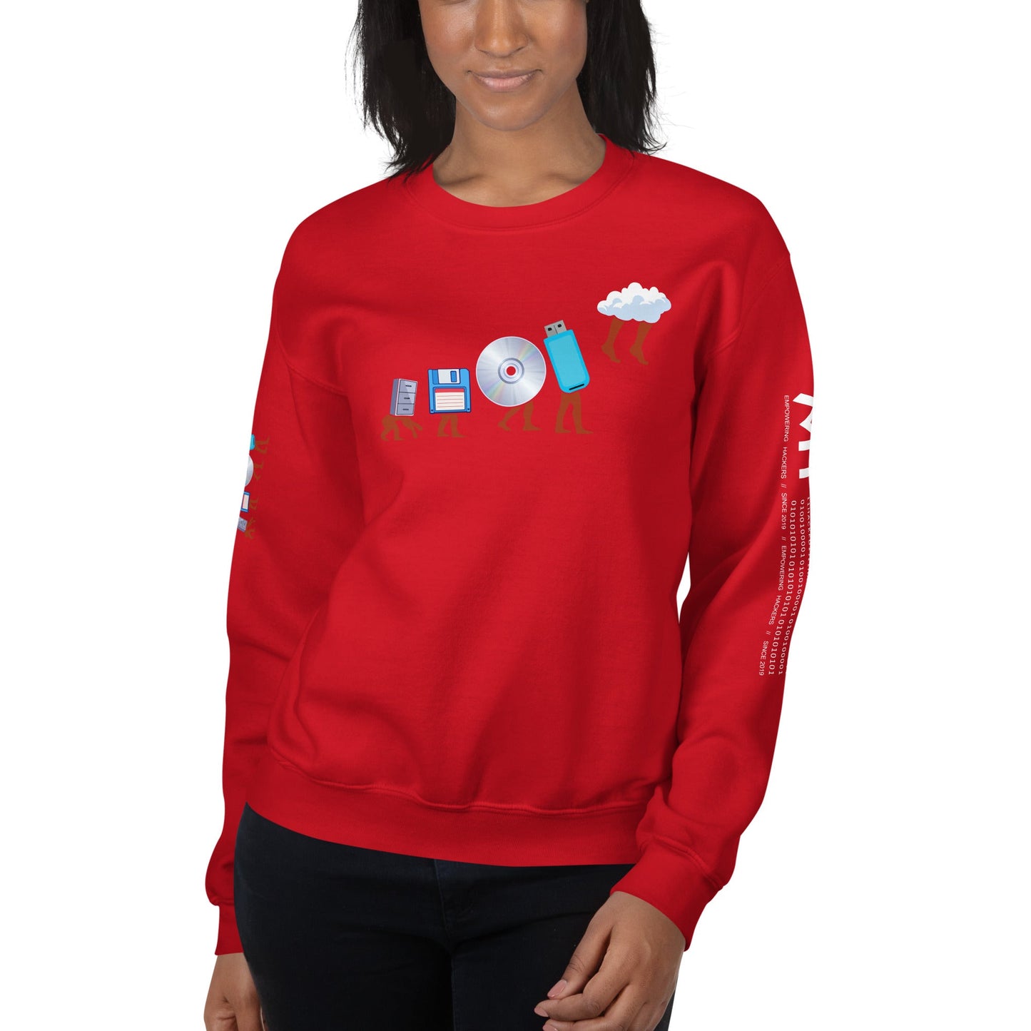 Evolution of data storage - Unisex Sweatshirt by DarkByteGear