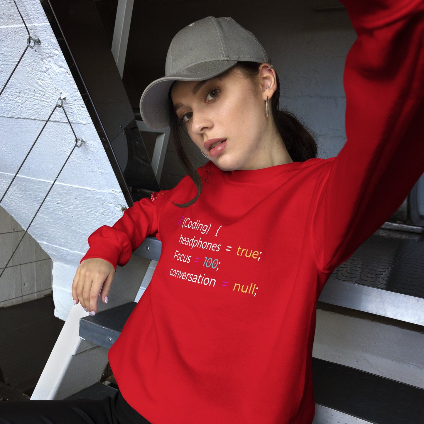If coding headphones true focus 100 conversation null - Unisex Sweatshirt by DarkByteGear