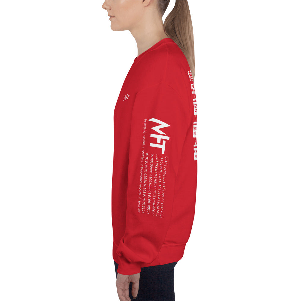 6 Stages of Debugging - Unisex Sweatshirt (back print) by DarkByteGear