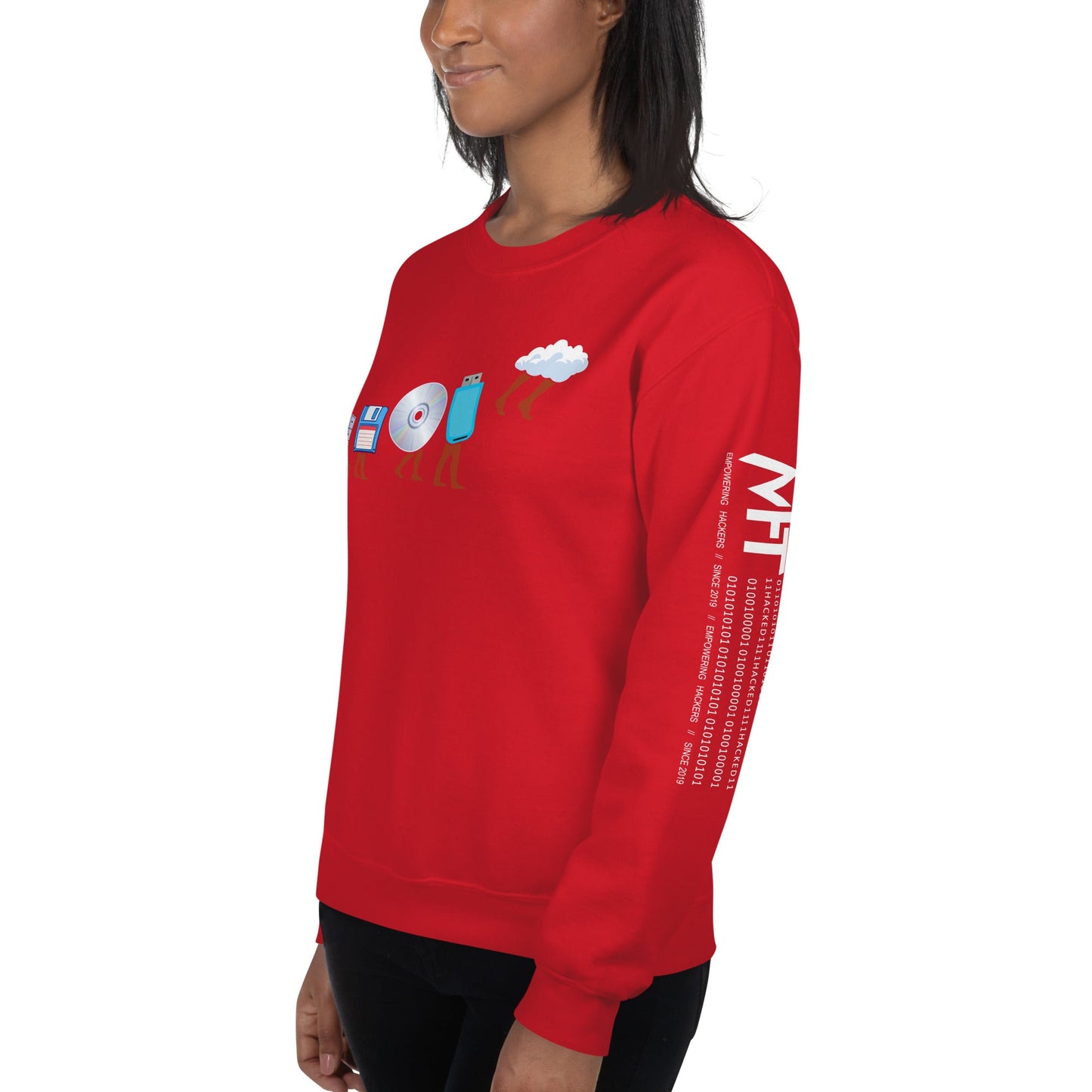 Evolution of data storage - Unisex Sweatshirt by DarkByteGear