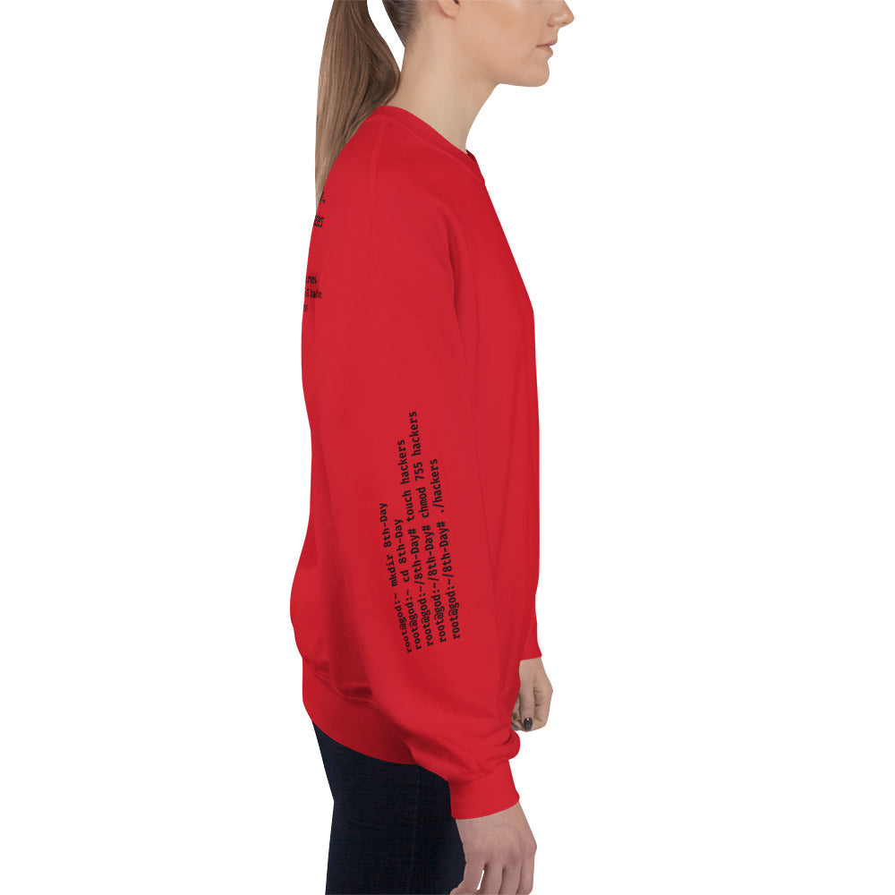 On the 8th day God created hackers - Unisex Sweatshirt (all side print) by DarkByteGear