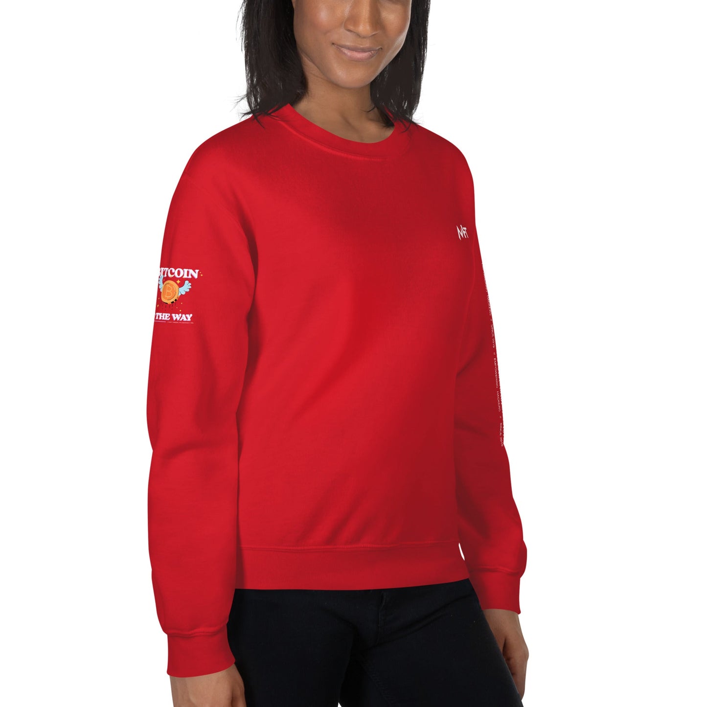Bitcoin is the way - Unisex Sweatshirt (back print) by DarkByteGear