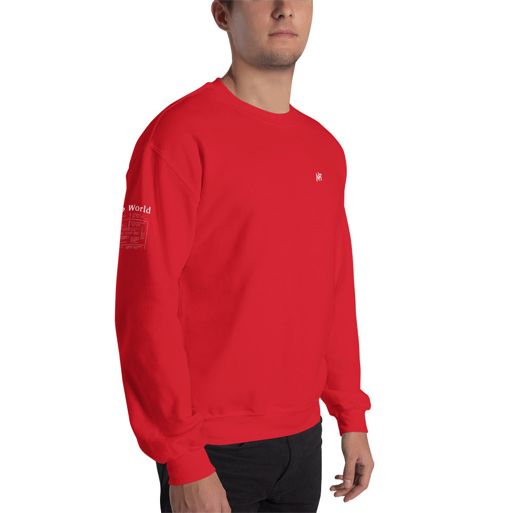 Hello world - Unisex Sweatshirt (back print) by DarkByteGear