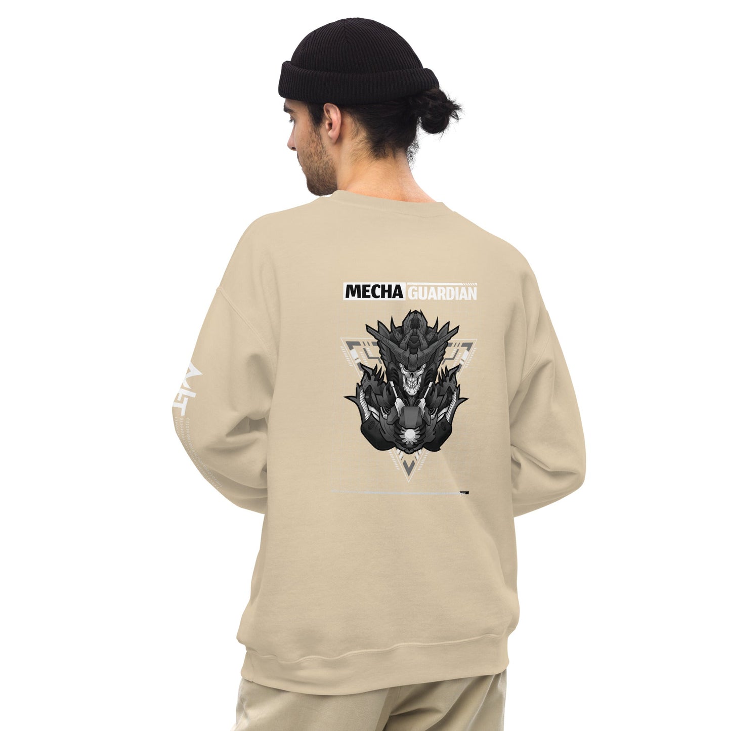 Mecha Guardian - Unisex Sweatshirt ( Back Print ) by DarkByteGear