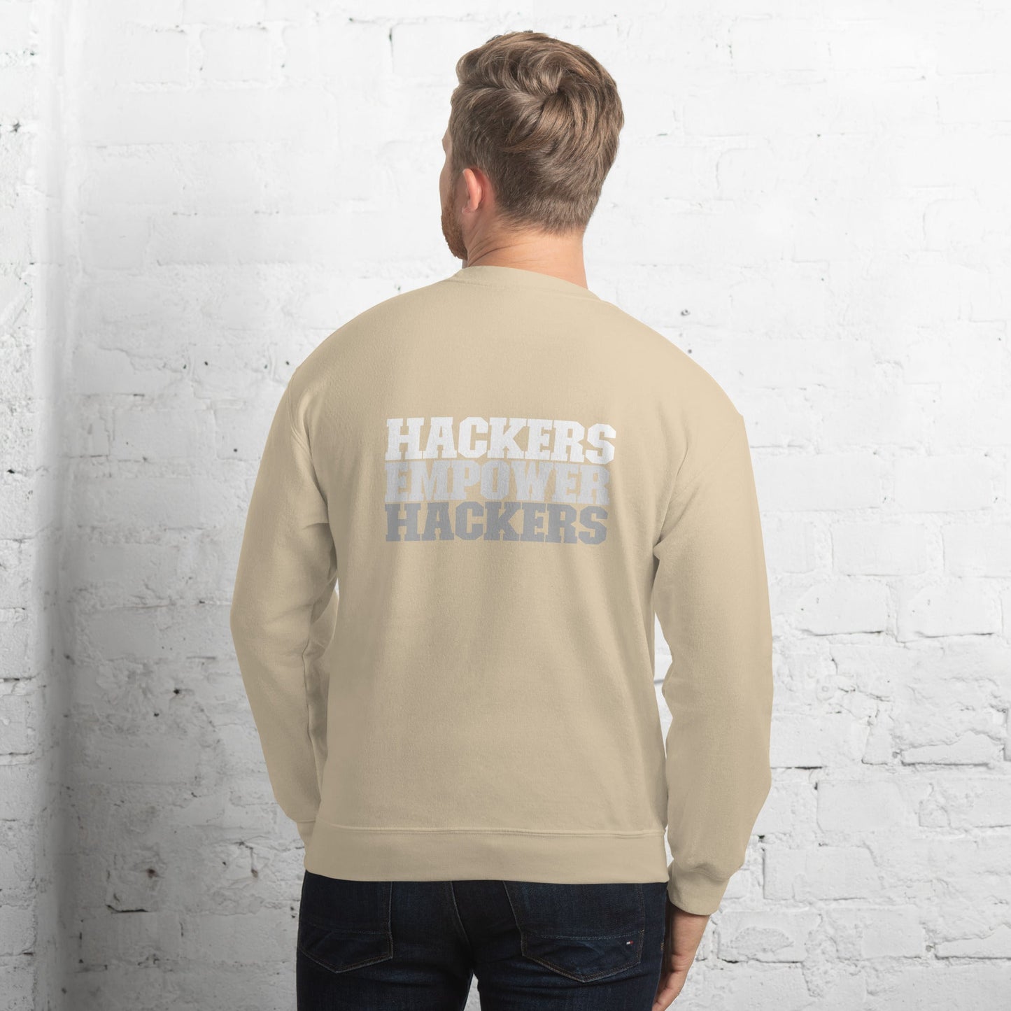 Hackers Empower Hackers V2 - Unisex Sweatshirt ( Back Print ) by DarkByteGear