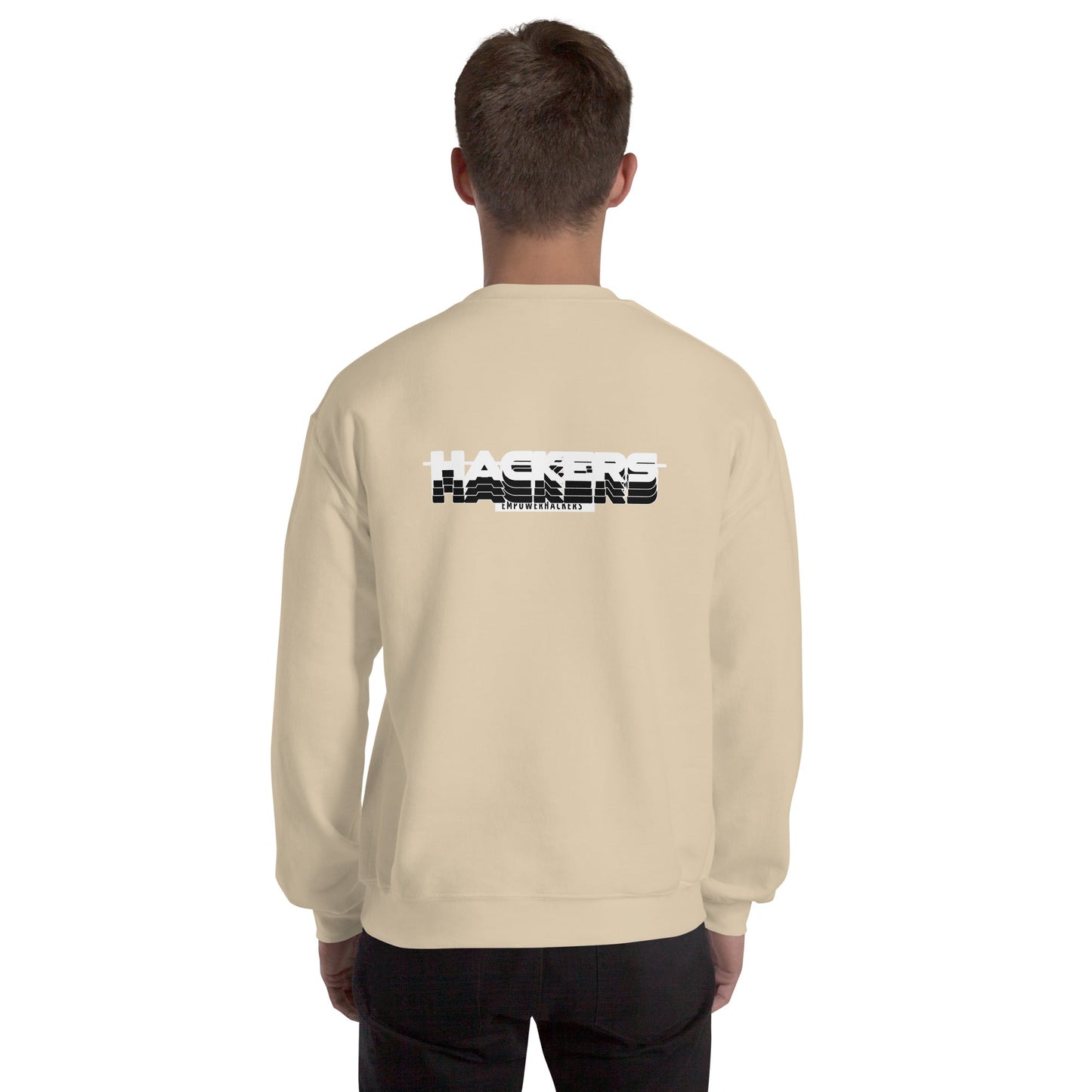 Hackers Empower Hackers V3 - Unisex Sweatshirt ( Back Print ) by DarkByteGear
