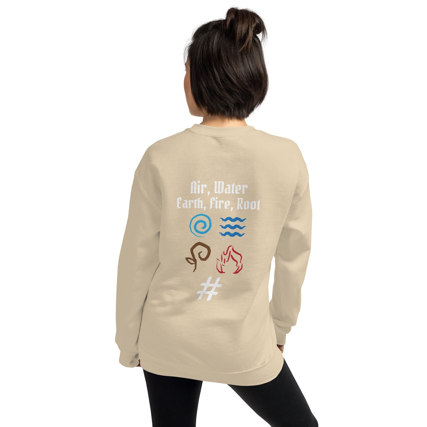 Air, Water, Earth, Fire, Root - Unisex Sweatshirt by DarkByteGear