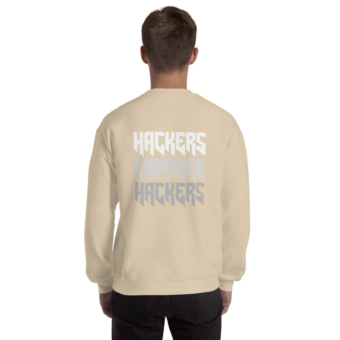 Hackers Empower Hackers V4 - Unisex Sweatshirt ( Back Print ) by DarkByteGear