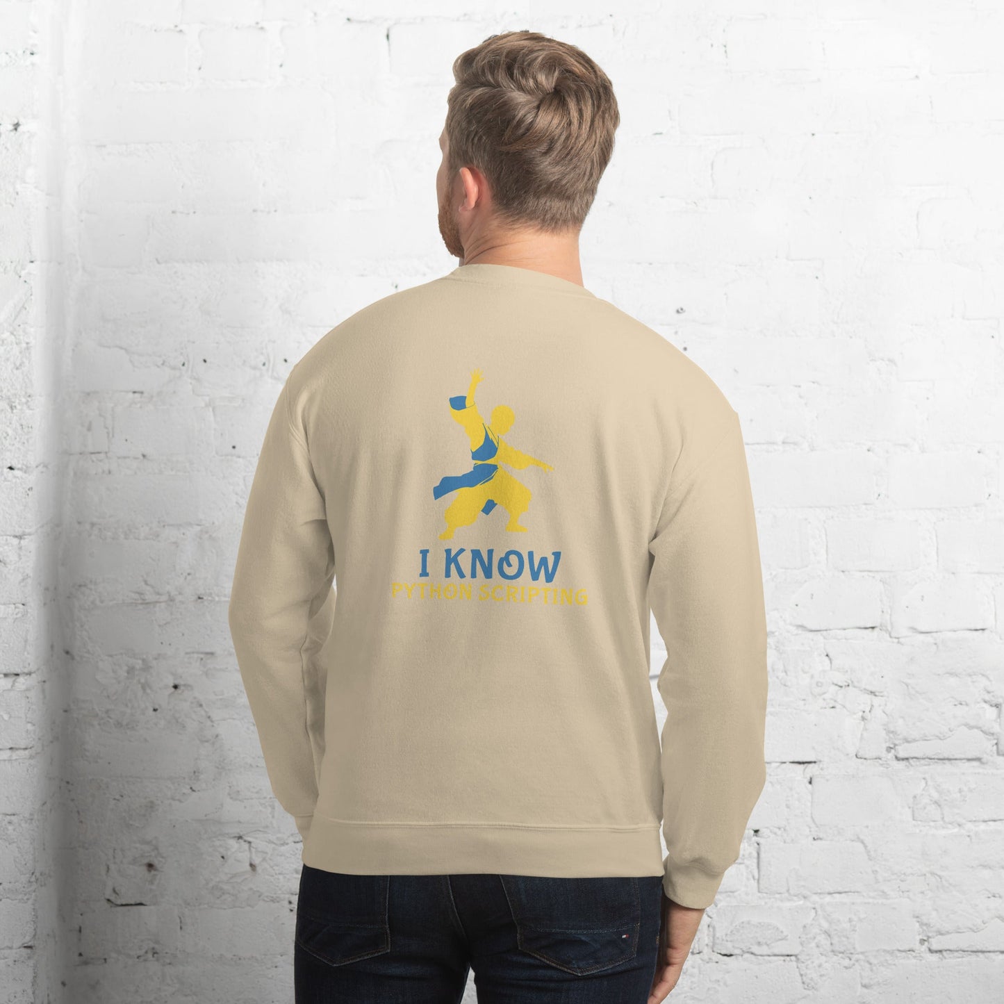 I Know Python Scripting - Unisex Sweatshirt ( Back Print ) by DarkByteGear