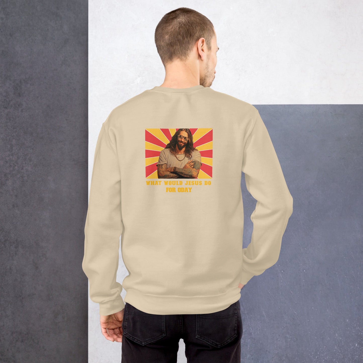 What would Jesus do for 0day v1 - Unisex Sweatshirt ( Back Print ) by DarkByteGear