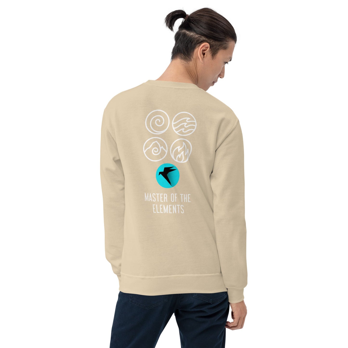 Master of Elements - Unisex Sweatshirt ( Back Print ) by DarkByteGear