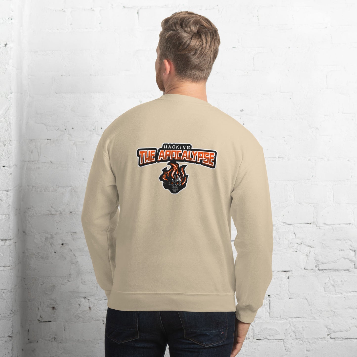 Hacking the Apocalypse V1 - Unisex Sweatshirt ( Back Print ) by DarkByteGear