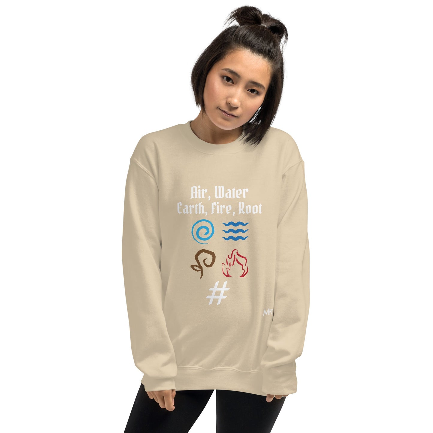 Air, Water, Earth, Fire, Root - Unisex Sweatshirt by DarkByteGear