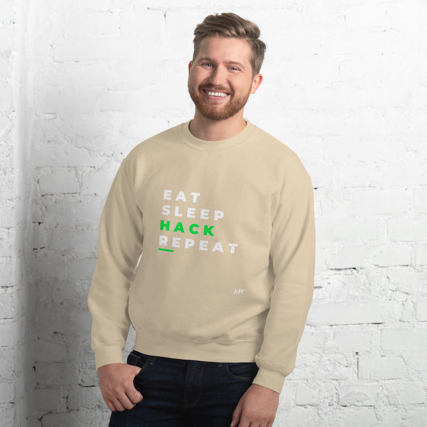 Eat, Sleep, Hack, Repeat V2 - Unisex Sweatshirt by DarkByteGear