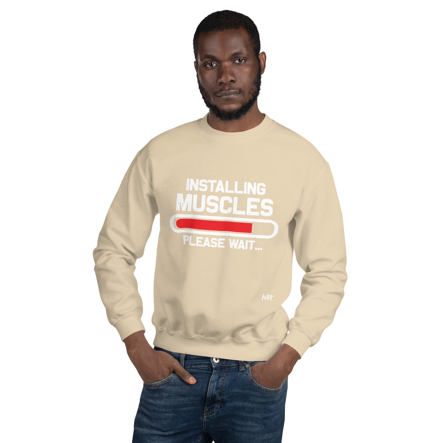 Installing Muscles Please Wait.... - Unisex Sweatshirt by DarkByteGear