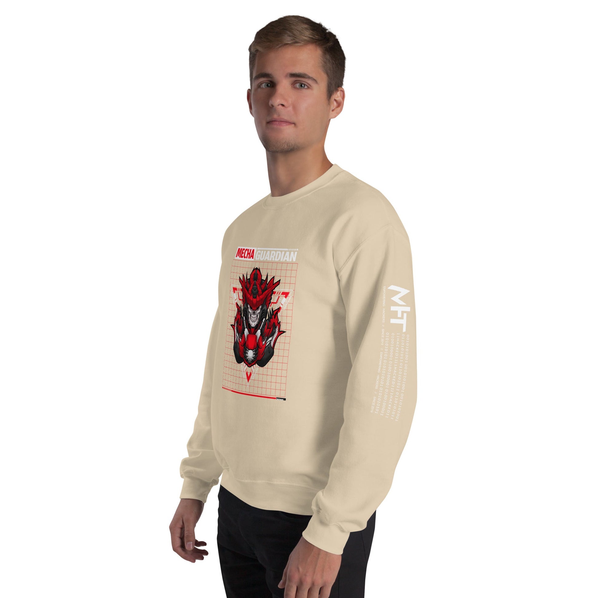 Red Mecha Guardian - Unisex Sweatshirt by DarkByteGear
