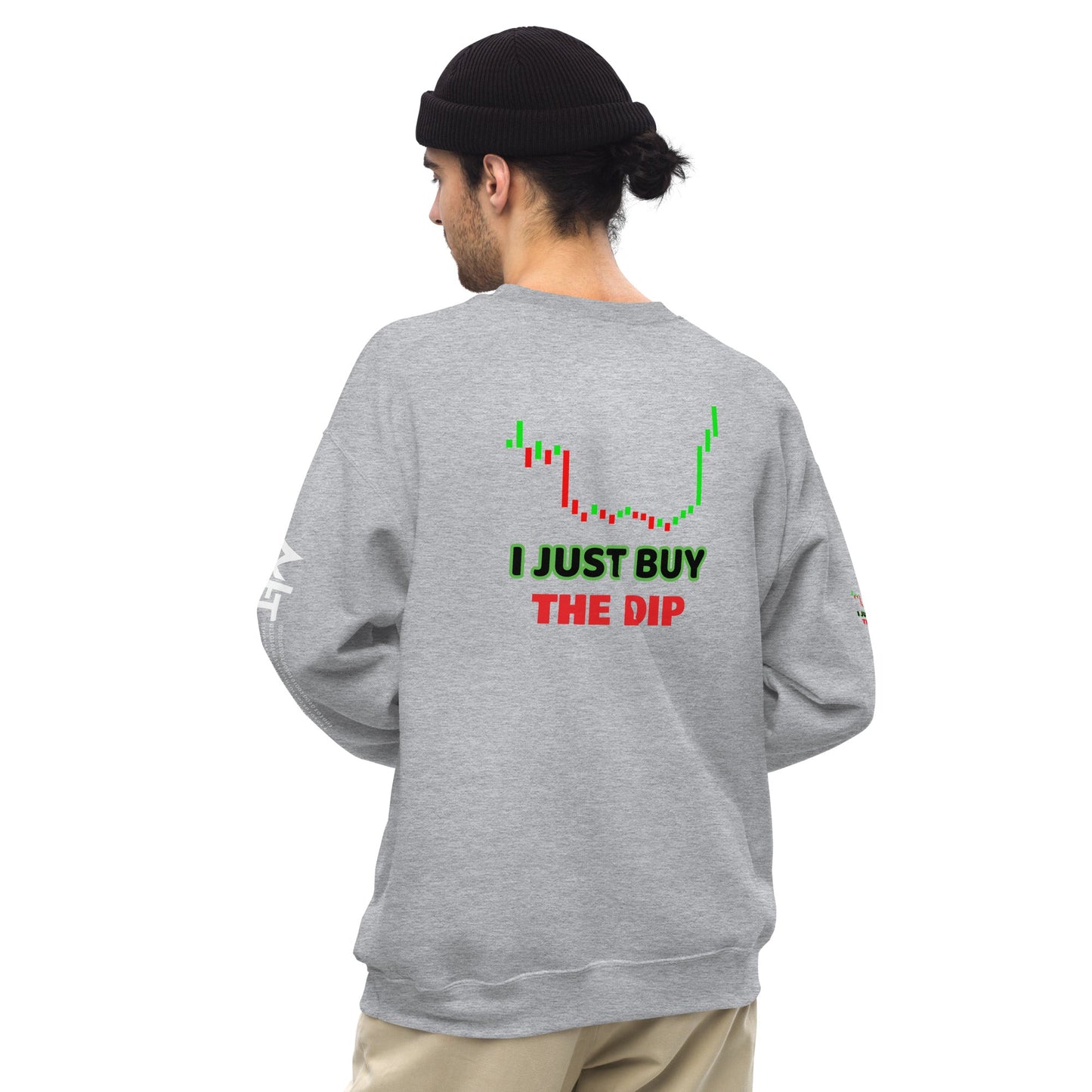 I just Buy the Dip - Unisex Sweatshirt (back print) by DarkByteGear