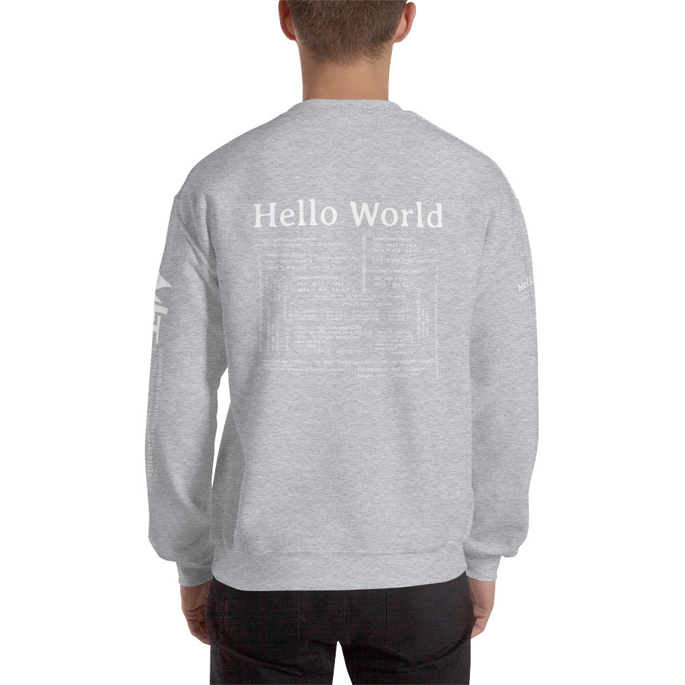 Hello world - Unisex Sweatshirt (back print) by DarkByteGear