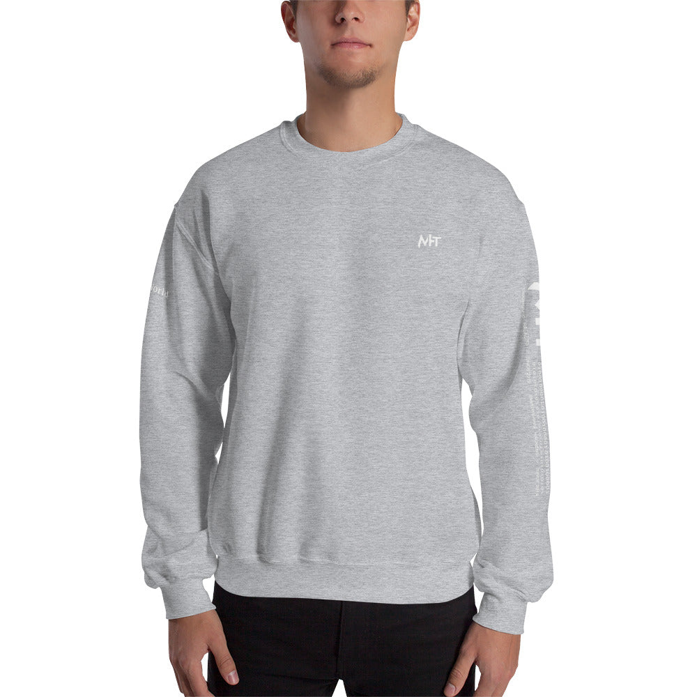 Hello world - Unisex Sweatshirt (back print) by DarkByteGear