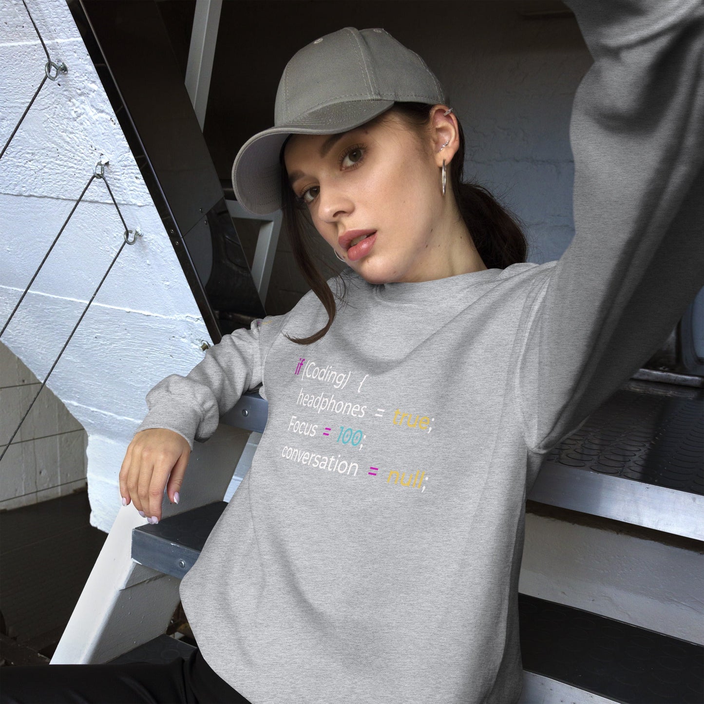 If coding headphones true focus 100 conversation null - Unisex Sweatshirt by DarkByteGear