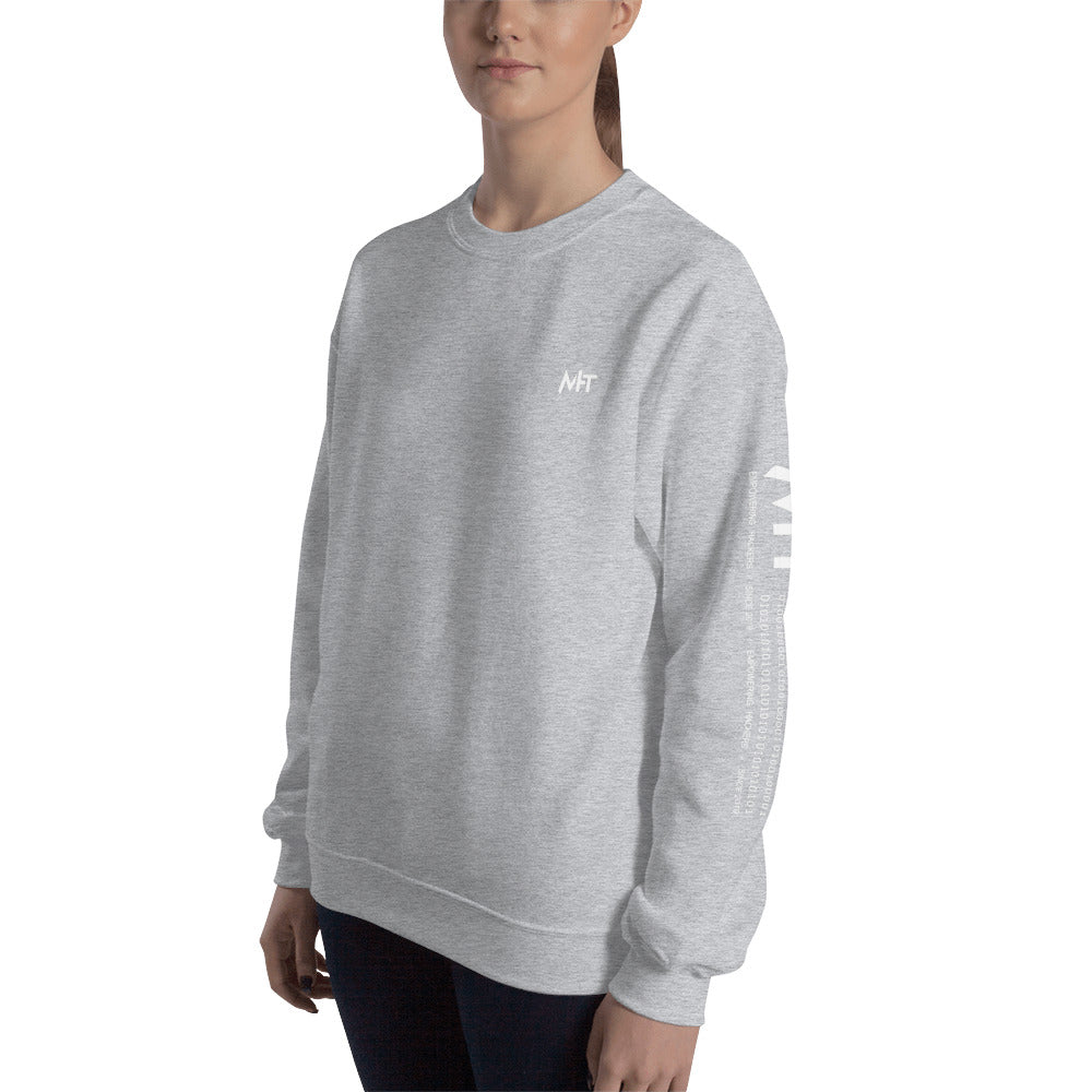 6 Stages of Debugging - Unisex Sweatshirt (back print) by DarkByteGear