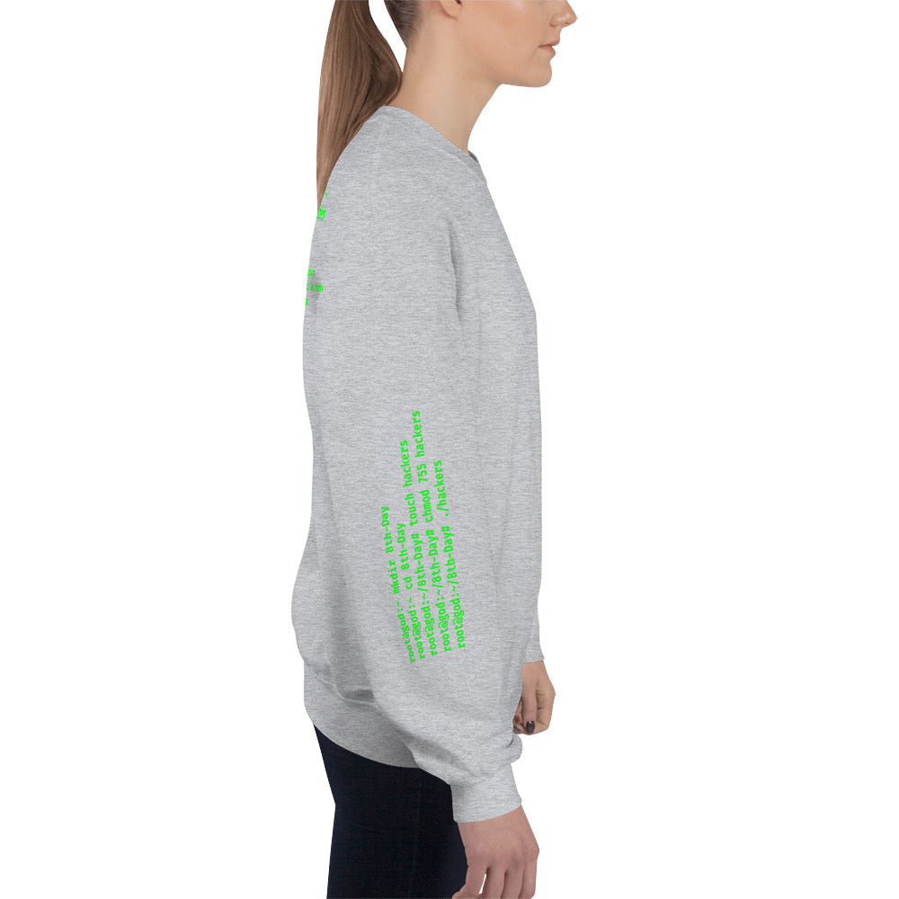 On the 8th day God created hackers - Unisex Sweatshirt (all side print) by DarkByteGear