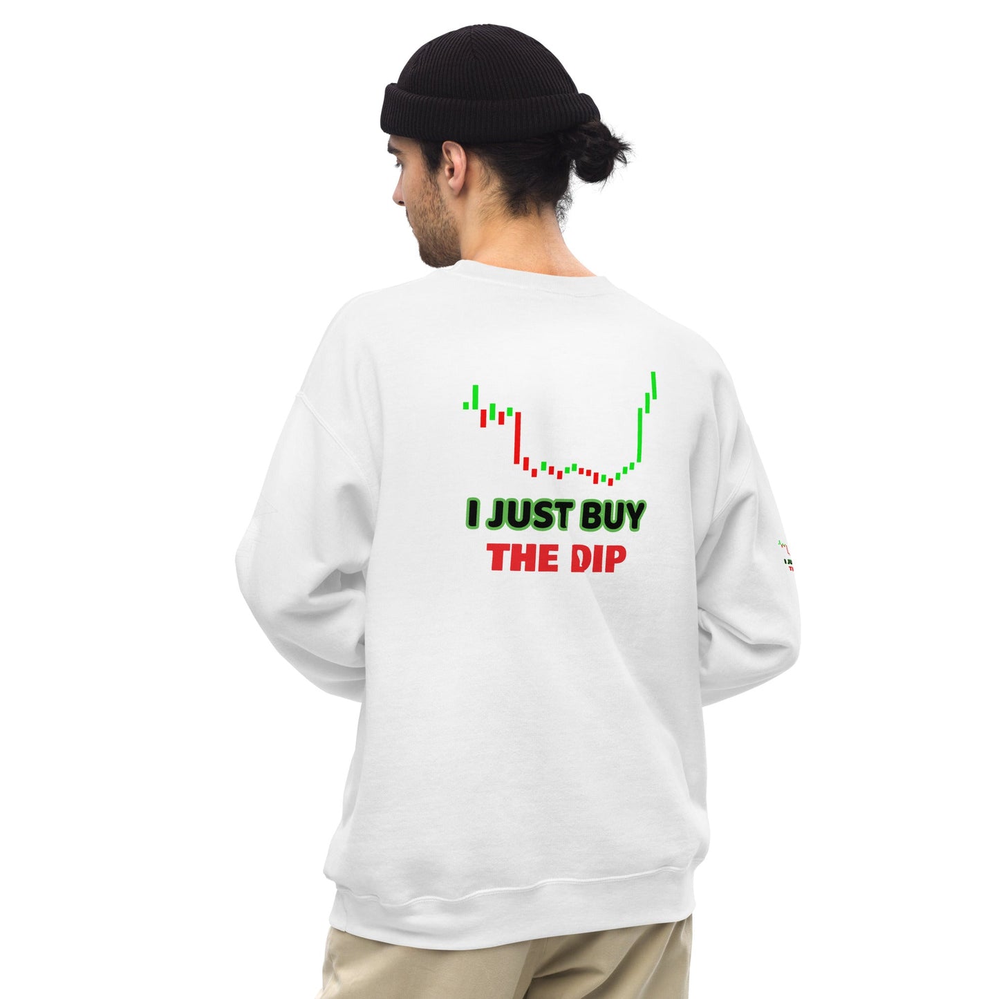 I just Buy the Dip - Unisex Sweatshirt (back print) by DarkByteGear