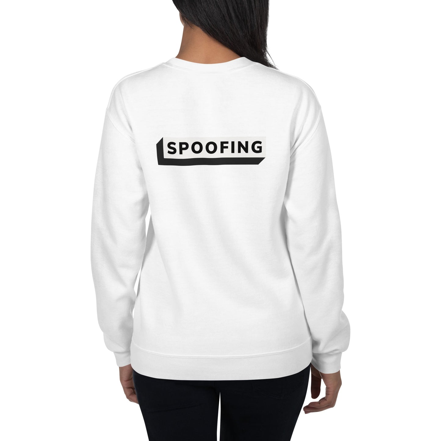 Spoofing - Unisex Sweatshirt (back print) by DarkByteGear