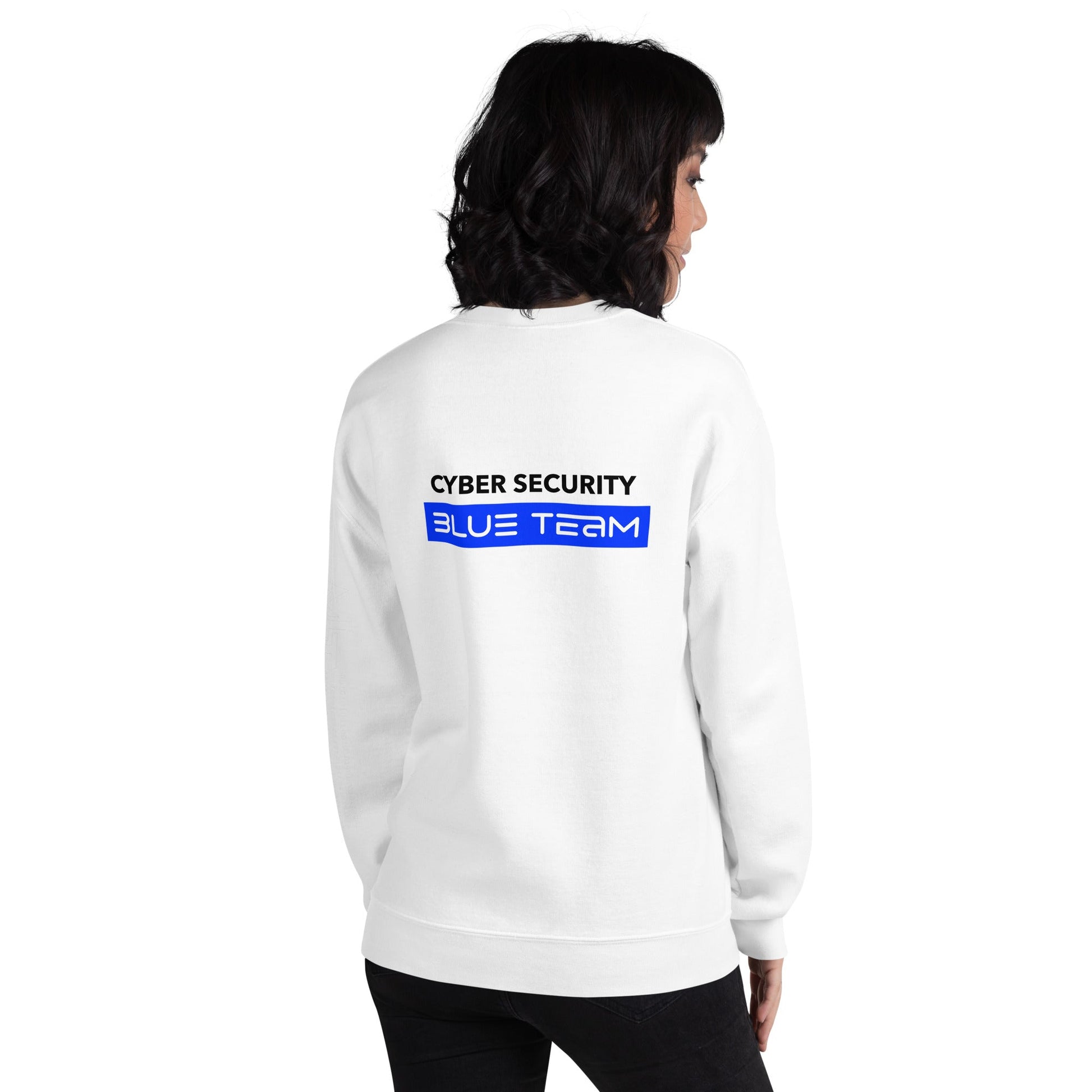 Cyber Security Blue Team V8 - Unisex Sweatshirt ( Back Print ) by DarkByteGear
