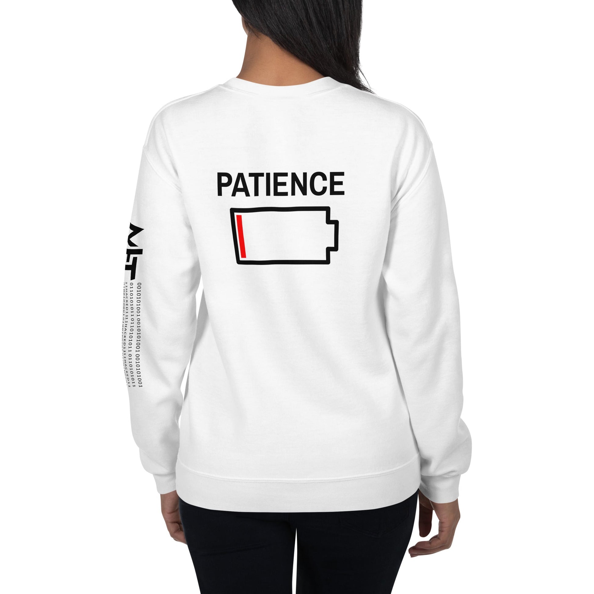 Patience - Unisex Sweatshirt ( Back Print ) by DarkByteGear