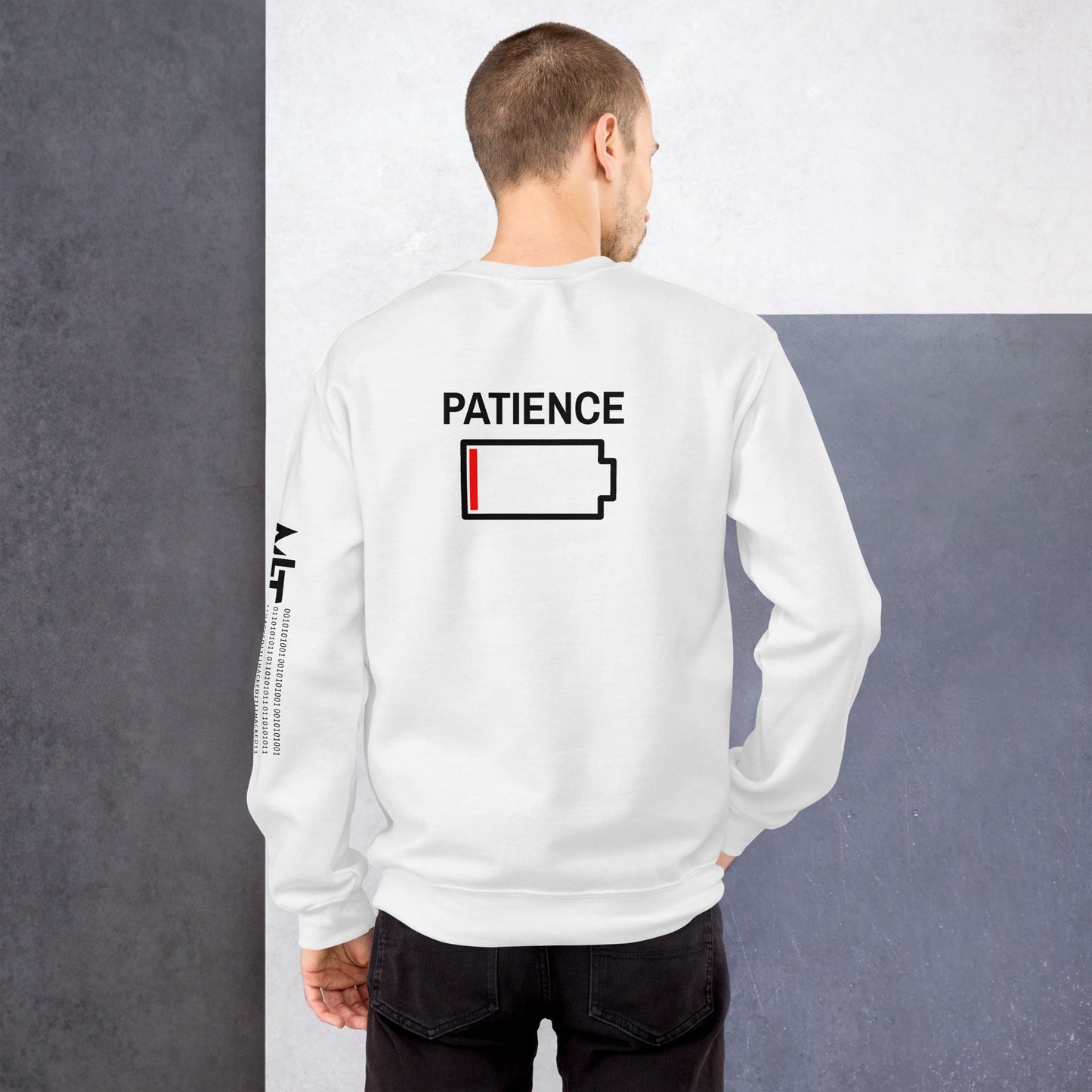 Patience - Unisex Sweatshirt ( Back Print ) by DarkByteGear