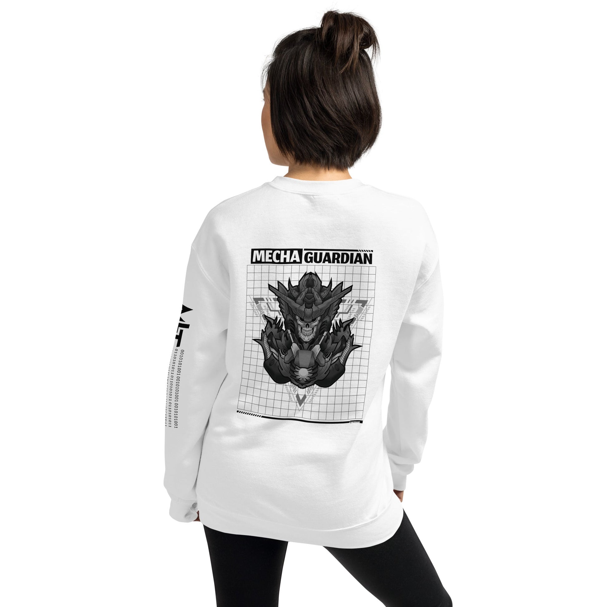 Mecha Guardian - Unisex Sweatshirt ( Back Print ) by DarkByteGear