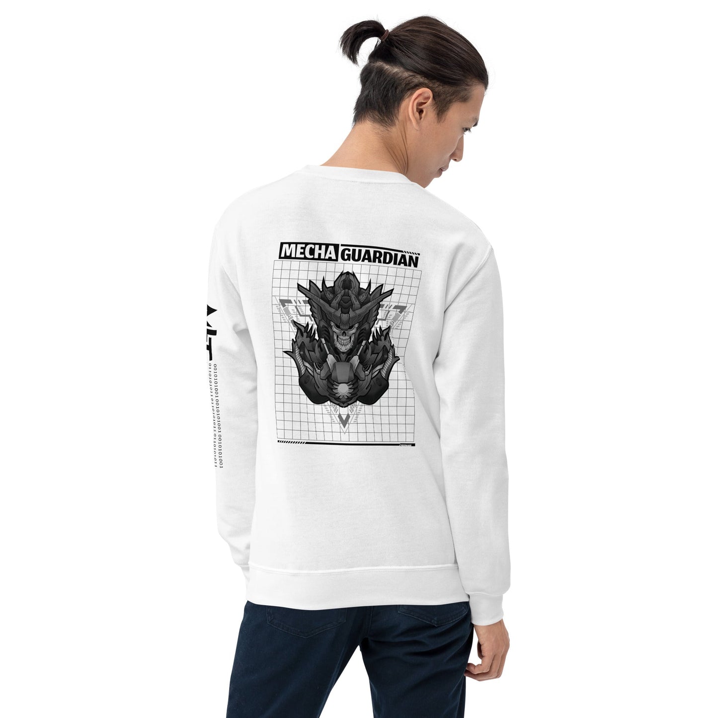 Mecha Guardian - Unisex Sweatshirt ( Back Print ) by DarkByteGear
