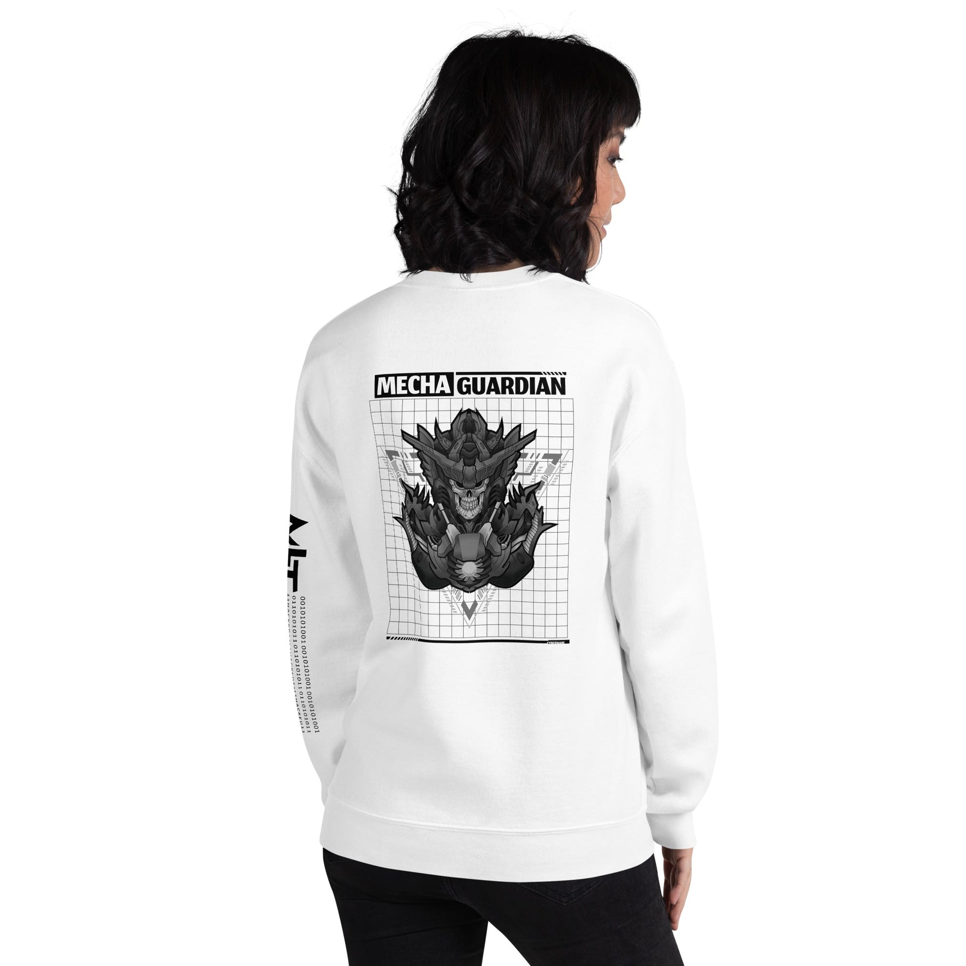 Mecha Guardian - Unisex Sweatshirt ( Back Print ) by DarkByteGear