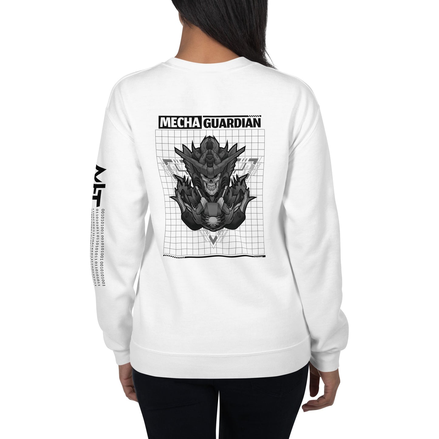 Mecha Guardian - Unisex Sweatshirt ( Back Print ) by DarkByteGear