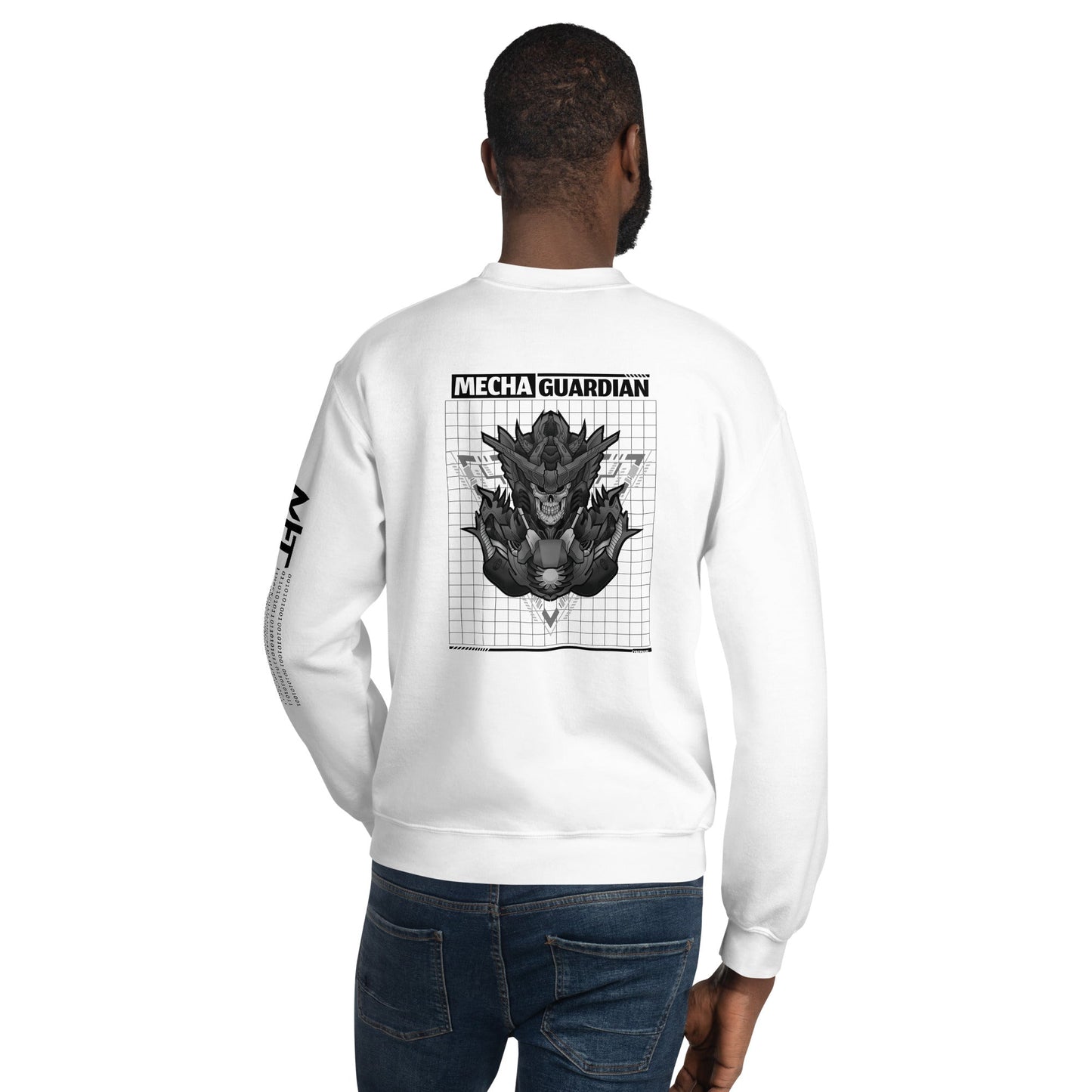 Mecha Guardian - Unisex Sweatshirt ( Back Print ) by DarkByteGear