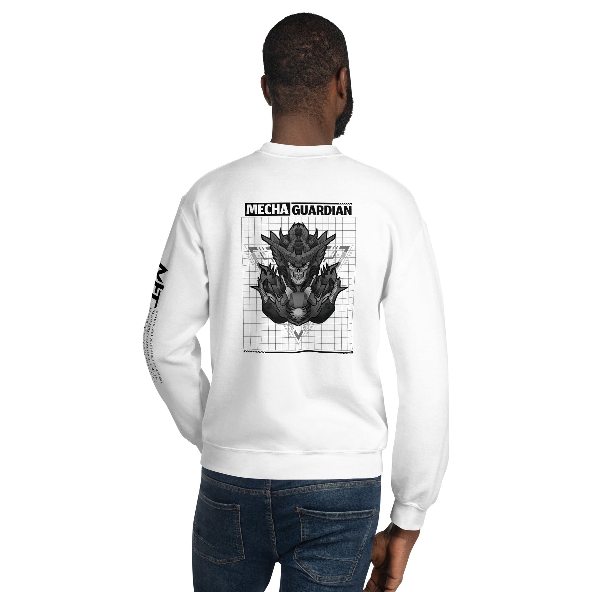 Mecha Guardian - Unisex Sweatshirt ( Back Print ) by DarkByteGear